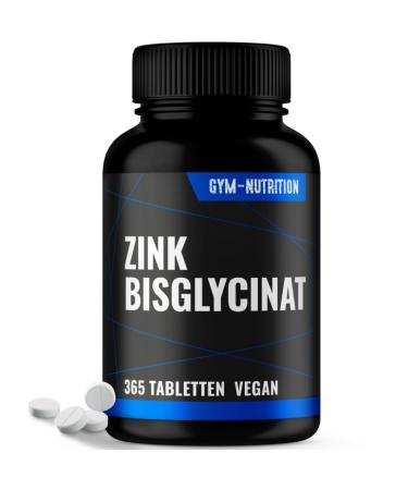 Gym Nutrition Zinc 25 mg 365 tablets High-strength premium zinc bisglycinate (zinc chelate) 25 mg of elemental zinc