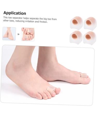 INOOMP 2 Pairs Men's Toe Splitter Tools: Thumb Splint, Bunion Toe Separators, Valgus Correction, Spacer - Breathable Sebs Nylon - 3.6x3.5cm - Buy Online on GoSupps.com