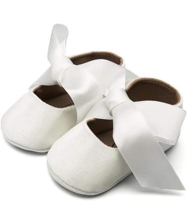 RVROVIC Baby Girl Moccasins - Princess Sparkly Soft Sole Shoes for Infant Girls 0-6 Months, White - Buy Online on GoSupps.com