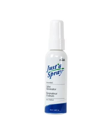 Just'a Spray Odor Eliminator Unscented 55 milliliter (55 ml) - Ideal for Ostomy and Commode Use Environmentally Friendly Unscented 55 ml (Pack of 1)