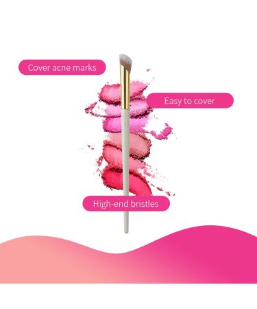2-Pack Under Eye & Nose Contour Brushes for Dark Circles & Puffiness - Ideal for Liquid Foundation & Cream - Natural Light - Perfect for Mature Skin - Buy Online on GoSupps.com