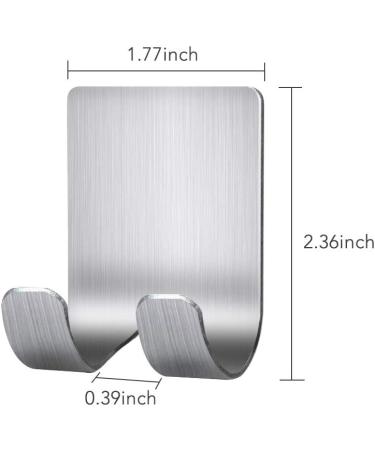 Geardangloow 3 Set Silver - Self-Adhesive Bathroom Hooks for Razors Towels & Shower Puff - Ideal for Shaving & Grooming - Buy Online on GoSupps.com