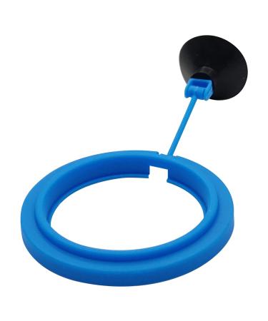 1 Pcs Fish Feeding Ring Floating Food Feeder Circle with Suction Cup Easy to Install Aquarium Blue,Gold