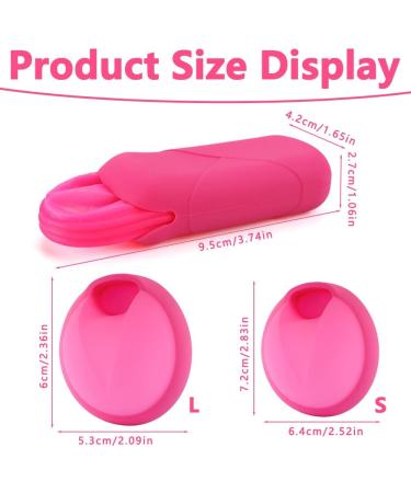 FengQ Reusable Menstrual Discs - Leak-Proof Silicone Cups for Active Women | Sport Swimming & Intimacy (Pink S+L) - Buy Online on GoSupps.com