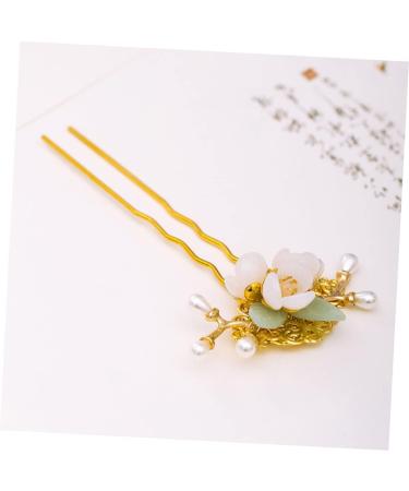 minkissy Head Elegant Chinese Sticks Updo Clips Bridal Chopsticks U Pin Lady Headwear Girls Floral Pearl Accessories Women Traditional Stick Tassel Hairpin Handmade Retro Vintage - Buy Online on GoSupps.com