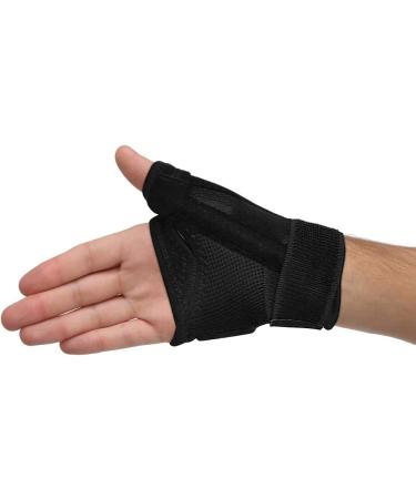 Copper Compression Reversible Thumb Stabilizer Brace for Arthritis, Tendonitis, Joint Sprains - Black, Fits Right & Left Hand - Buy Online on GoSupps.com