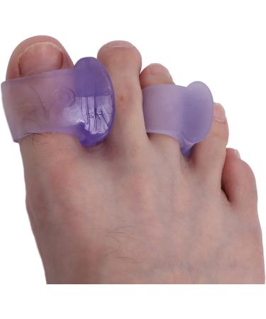 Silicone Toe Separators - 4 Pairs for Overlapping Toes - Purple Hallux Valgus Corrector & Bunion Straightener with Guaranteed Results - Buy Online on GoSupps.com