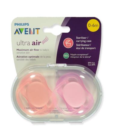 Philips Avent 2-Pack Ventilated Orthodontic Pacifiers - Pink one Size