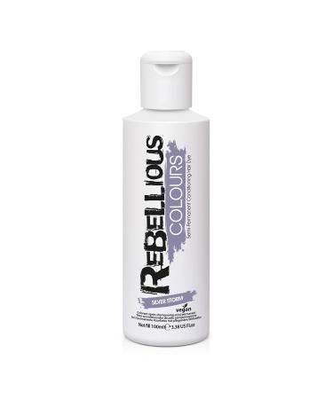 Rebellious Colours Vegan Semi Permanent Hair Dye Colour 100ml (Silver Storm)