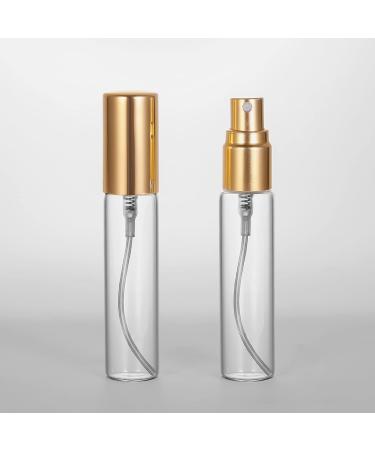 20 Pack 10ML Portable Travel Perfume Atomizer Spray Bottles - Gold Caps | Refill & Hydrate - International Shipping Available - Buy Online on GoSupps.com