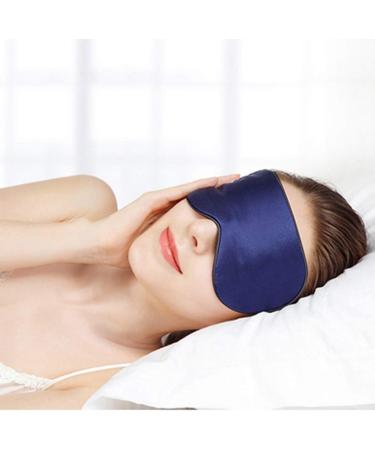 Luxury Dark Blue Silk Sleeping Mask | Adjustable Eye Mask for Travel & Night Sleep - Buy Online on GoSupps.com