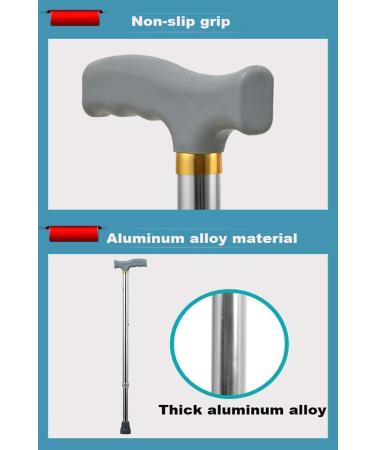 Canes Walking Stick Crutch for Elderly Seniors Telescopic Walking Cane Height Adjustable Lightweight Aluminum Walking Aid for Men Women with Handle - Buy Online on GoSupps.com