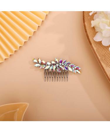 BERYUAN Women Crystal Flowers Hair Comb Teardrop Rhinestone Hair Comb for Wedding Women and Girls Hair Comb Slide Bride Hair Accessories for Brides Bridemaids (AB) - Buy Online on GoSupps.com