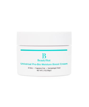 BeautyStat Cosmetics Universal Pro-Bio Moisture Boost Cream, Hyaluronic Acid Facial Skin Moisturizer, Natural Anti Aging, Anti Wrinkle 1.7 Ounce / 50 ml