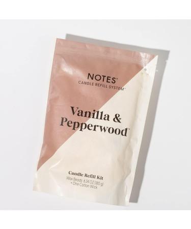 Sustainable Candle Refill | Non-Toxic Vanilla & Pepperwood Fragrance | Natural Beeswax, Rice Bran, Soy Wax, Cotton Wick - (1) - Buy Online on GoSupps.com