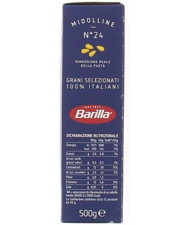  Italian Gourmet E.R. Barilla Midolline No. 24 Pack of 10 100% Italian pasta 500g + Italian gourmet polpa 400g - Buy Online on GoSupps.com