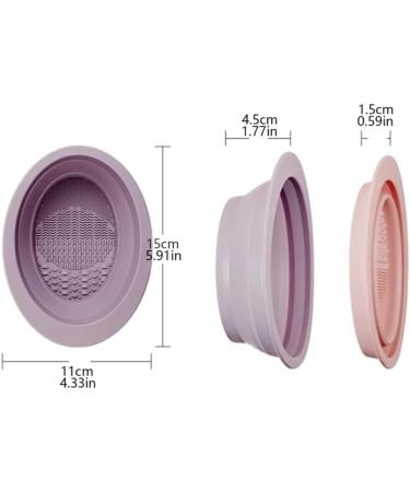 Makeup Brush Cleaning Pad Silicone Portable & Foldable Lilac - Buy Online on GoSupps.com