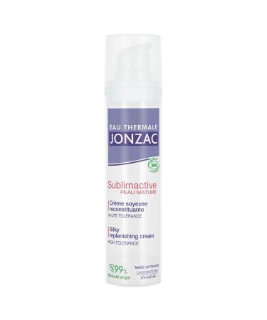 JONZAC Eau Thermale Jonzac - Replenishing Silky Cream - Dry to Very Dry Skin - Sublimactive Mature Skin - Certified Organic Cosmos Organic - Pump Bottle 40ml