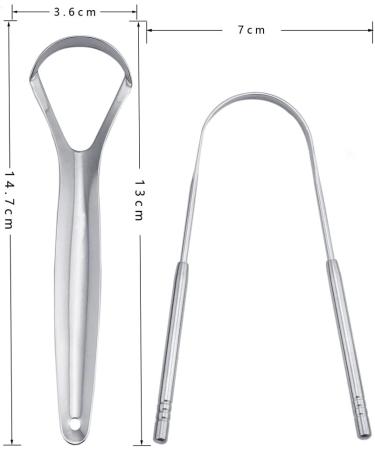 VOANZO Stainless Steel Tongue Cleaner Set - 4 Pieces for a Fresh Clean Mouth | Best Oral Hygiene Tool for International Shipping - Buy Online on GoSupps.com