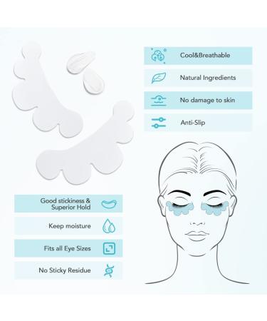 Lunamoon Eye Pads for Eyelash Extensions 50 Couples of Flower Blue Eye Patches for Lifting & Coloring Ultimate Eyelash Pads - Buy Online on GoSupps.com