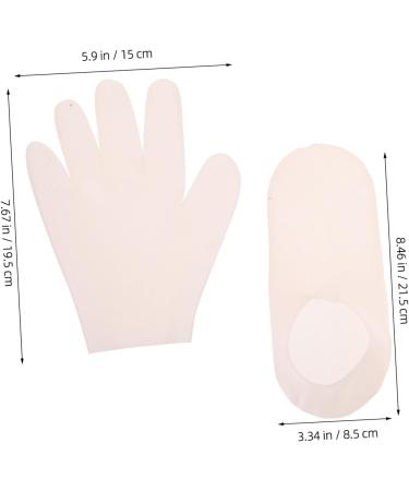 HONMEET 1 Set Silicone and Foot Mask Cover Socks Spa Gloves for Dry Hand Moisture Gloves Moisturizing Gloves for Dry Hand Gel Gloves Moisturizing Hand Gloves - Buy Online on GoSupps.com