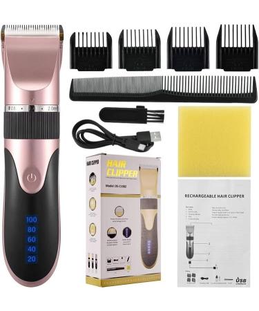 Hair Clippers for Men Hair Trimmer Barber Professional Electric Hair Clipper Beard Hair Clipper Hair Clipper Cordless Hair Hairstyle Trimmer (Color : Pink with Box)