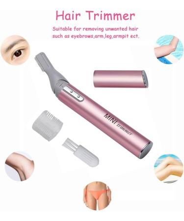 Tongtletech Rotatable Electric Lady Eyebrow Shaper & Trimmer - Portable Hair Remover in Pink | Bikini, Underarm, Leg & Body Precision Shaver - Buy Online on GoSupps.com