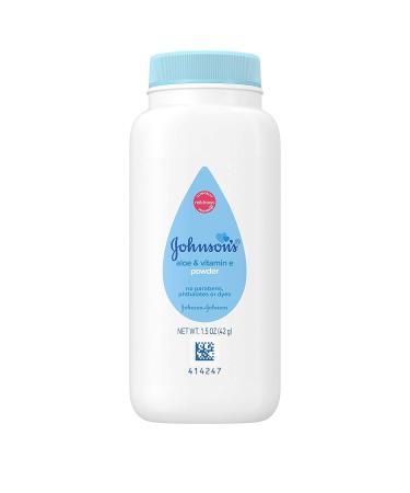 Johnson's Baby Powder Soothing Aloe & Vitamin E 1.50 oz (2 Pack)