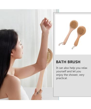 Beaupretty Wooden Bath Brushes 2Pcs - Body Wash Scrubber & Massager Tool - Buy Online on GoSupps.com