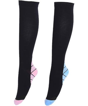 Buy Knee High Compression Stockings 20-30 mmHg | Best Athletic Fit for Calves Ankle Support for Sports Pregnancy & Travel | Size L-XL - Buy Online on GoSupps.com