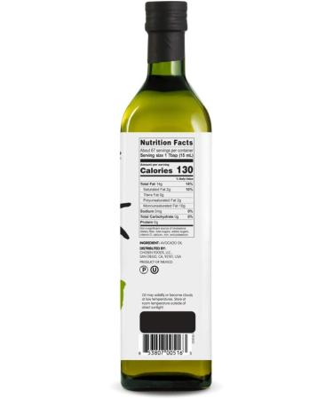 Chosen Foods 100% Pure Avocado Oil 1 L (2 Pack) Non-GMO - Ideal for High-Heat Cooking, Frying, Baking, and More - Buy Online on GoSupps.com