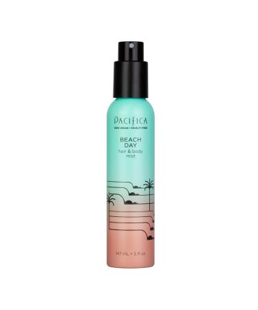 Pacifica Hair Perfume & Body Fragrance Spray Mist - Beach Day with Bergamot Orange Flower Sandalwood Amber Musk & Suede Leather Alcohol-Free Vegan & Cruelty-Free 5 oz (1 Count) New Beach Day 5 Fl Oz (Pack of 1)