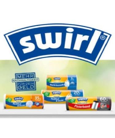 Swirl Bathroom & Cosmetics Carrying Handle Garbage Bags - Multipack 4x5L (40 Bags) | Eco-Friendly & Durable for International Shipping - Buy Online on GoSupps.com