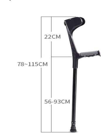 Forearm Crutches Adjustable Folding 1 Pair Hands-Free Crutch Cane with Ergonomic Handles Arm Cuff Mobility Support for Injury Disability Elderly Walking Stick () Innovate - Buy Online on GoSupps.com