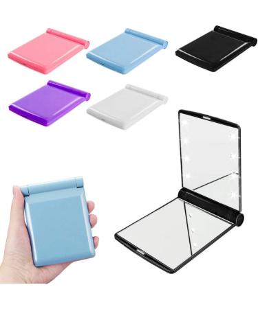Portable Mirror Makeup Vanity Mirror Folding Comestic Mirror Double-sided Makeup Mirror Compact Led Mirror Mini Mirror Small Mirror Double Sided White - Buy Online on GoSupps.com