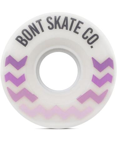 Bont Skates 78A Glide Outdoor Roller Skate Wheels 57x32mm - Set of 8 White/Purple - Buy Online on GoSupps.com