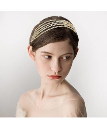 Woeoe Women's Sparkle Rhinestone Headband - Crystal Bridal Party Head Chain - Buy Online on GoSupps.com