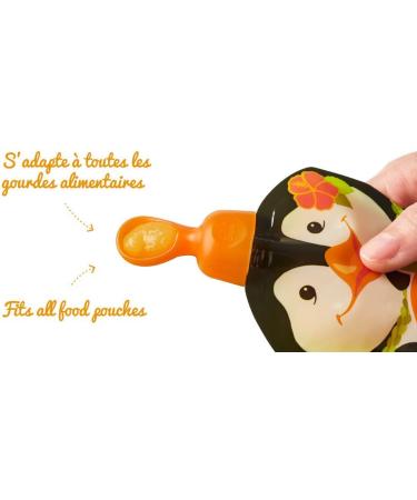 Squiz - Top for Reusable Soft Flask + Spoon Head - BPA-Free - 1 Set for Puree & Compote - Eco-Friendly Accessory - Buy Online on GoSupps.com