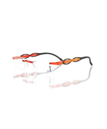 switch it set Combi 2350 interchangeable temples in the color light red ellipse black stripes yellow-orange