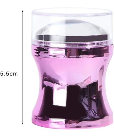 Nail Art Stamper 1Pcs Metal Handle Nail Art Stamper Clear Silicone Heads Nail Stamping DIY Soft Nail Art Stamping Template Nail Art Print Tool Accessories for Personal or Salon Use(Purple) - Buy Online on GoSupps.com