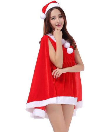 Shop UIVHLW Red Stretch Chemise Christmas Ball Gown | One Size Elegant Holiday Dress - Buy Online on GoSupps.com