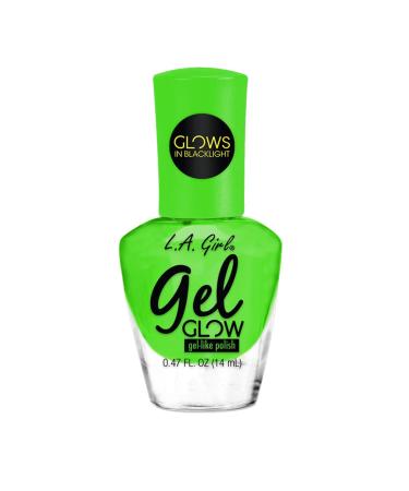 L.A.girl Gel Glow Nail Polish 0.47 oz- 8 Colors  No UV Light Needed  Gel like Finish Polish (Eerie Glow) GNL740 Eerie Glow
