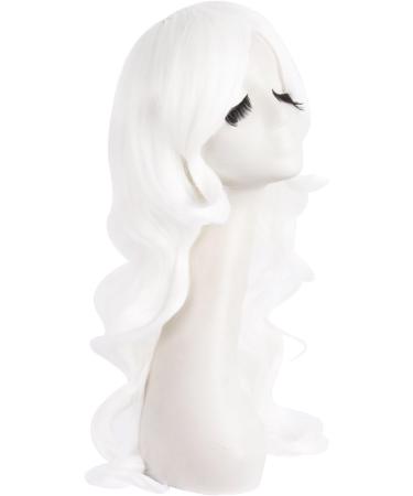 MapofBeauty Charming Long Wavy Hair Wig - Women's Party Full Wig in White - Buy Online on GoSupps.com