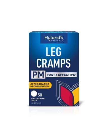 Leg Cramps Tablets by Hyland's Naturals, PM Nighttime Formula, Natural Relief of Calf, Foot and Leg Cramps at Night, 50 Count