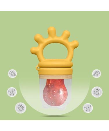 Freshy Toothed Pacifiers & Silicone Fruit Bite Toys | Safe Silicone Teething Solutions for Kids 9+ Months | Firulab Yellow - Buy Online on GoSupps.com