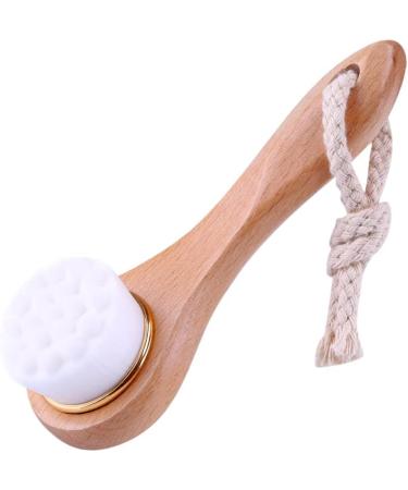 Facial Cleansing Brush Manual Face Brush Bamboo Charcoal Bristles Wooden Handle for Washing Face Deep Pore Exfoliation Wash Makeup Massaging Brush - Buy Online on GoSupps.com