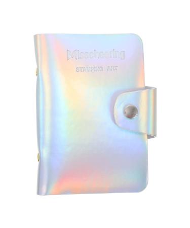 Lurrose nail art exercise holder picture Stemp plate collection pocket: 2 pieces 20 slots nail art stamps plate stamped stamping case stamp nail temple nail temple organizer storage bag