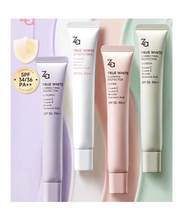 ZA Correcting Protector Purple SPF 33 PA++ Skincare Base for Sensitive Skin - Buy Online on GoSupps.com