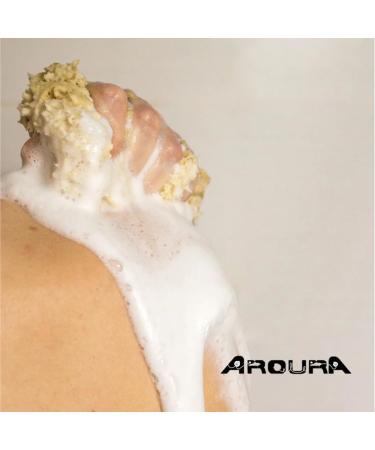 AROURA Natural Sea Wool Sponge | Shower & Bath Sponge | Natural Loofah | Sea Sponge for Body Care | Sea Sponge for Facial Cleansing & Body Washing | Natural Sponge Size 3 (11-12 CM) - Buy Online on GoSupps.com
