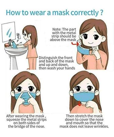 ACCURATE Blue Disposable Face Masks - 50 Pack | 3 Ply Earloop, Nose Clip | Sensitive Skin Friendly - Buy Online on GoSupps.com